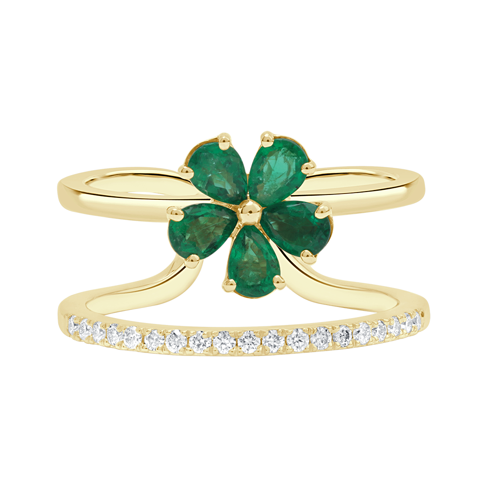 18 K Yellow Gold Emerald