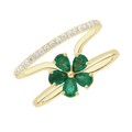 18 K Yellow Gold Emerald