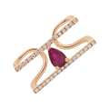 18 K Rose Gold Ruby