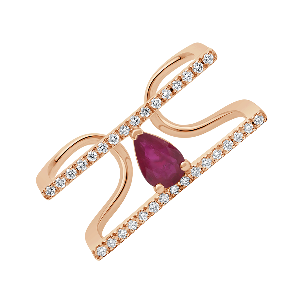 18 K Rose Gold Ruby
