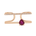 18 K Rose Gold Ruby