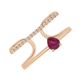 18 K Rose Gold Ruby