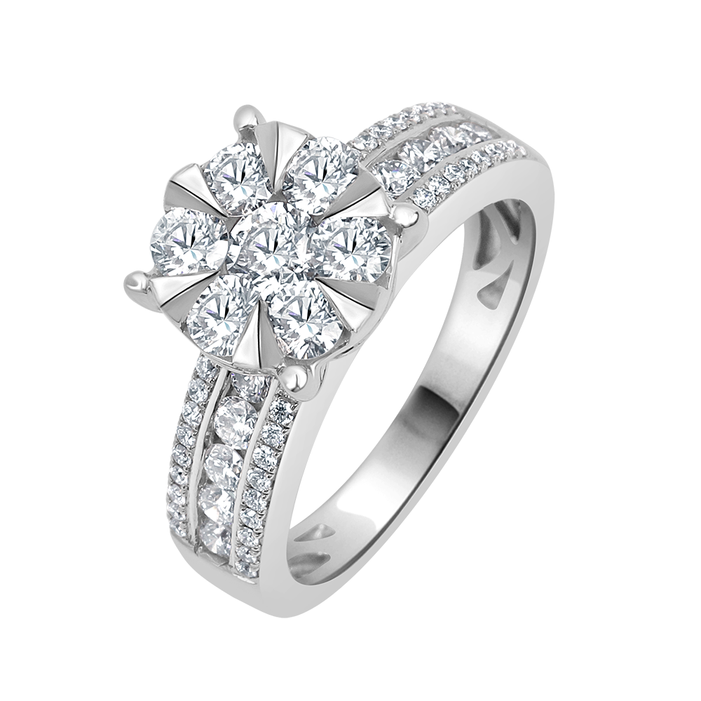 18 K White Gold