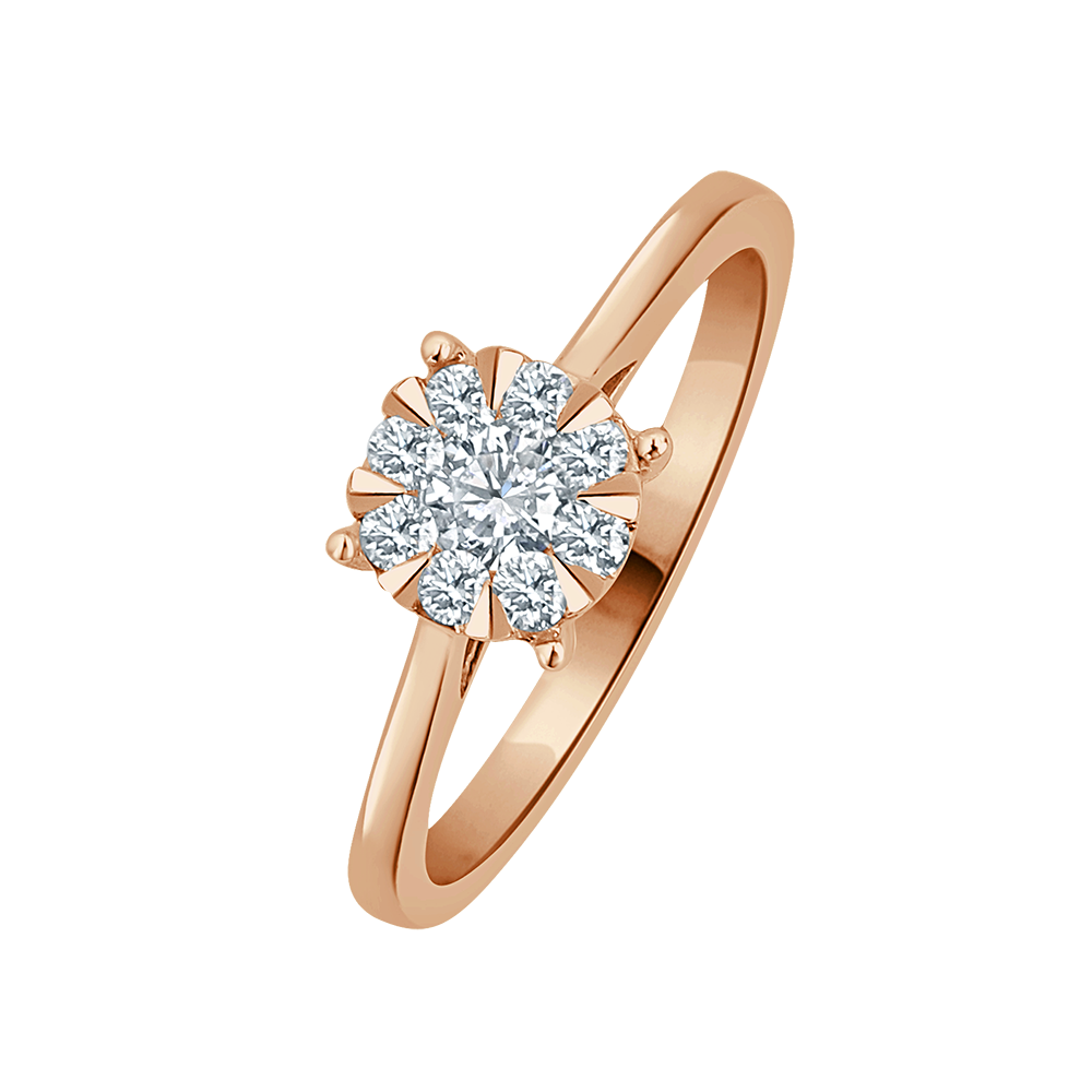 Je© Round Illusion Classic Diamond Ring
