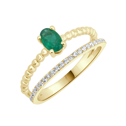 18 K Yellow Gold Emerald