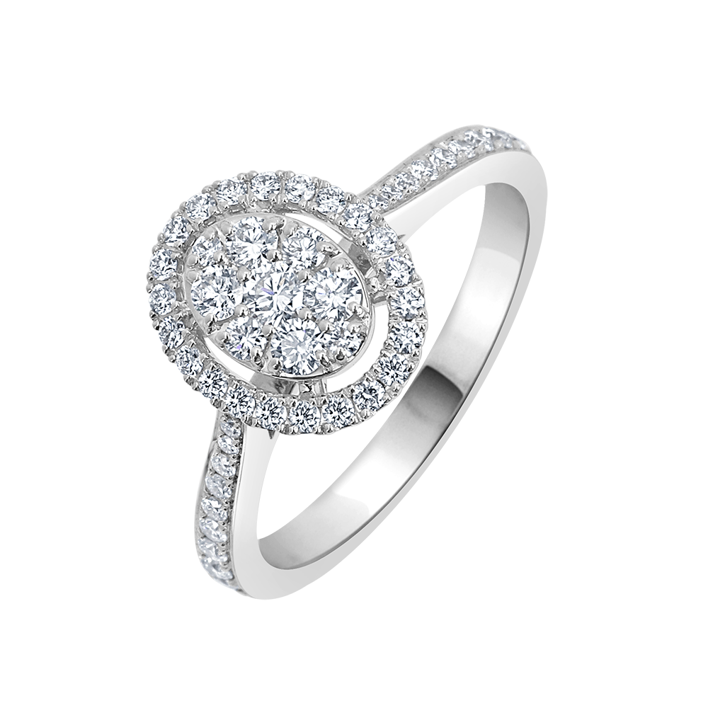 18 K White Gold