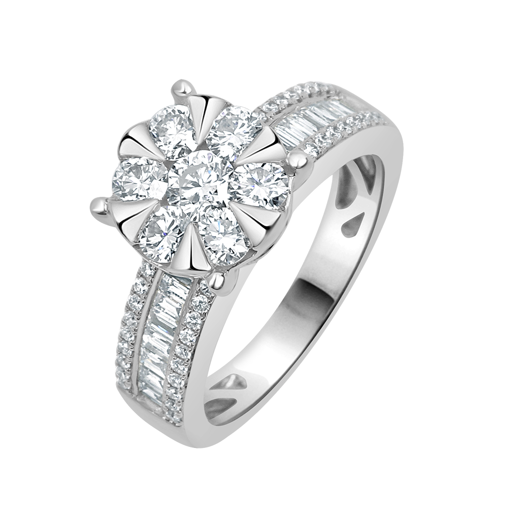 18 K White Gold