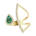 18 K Yellow Gold Emerald