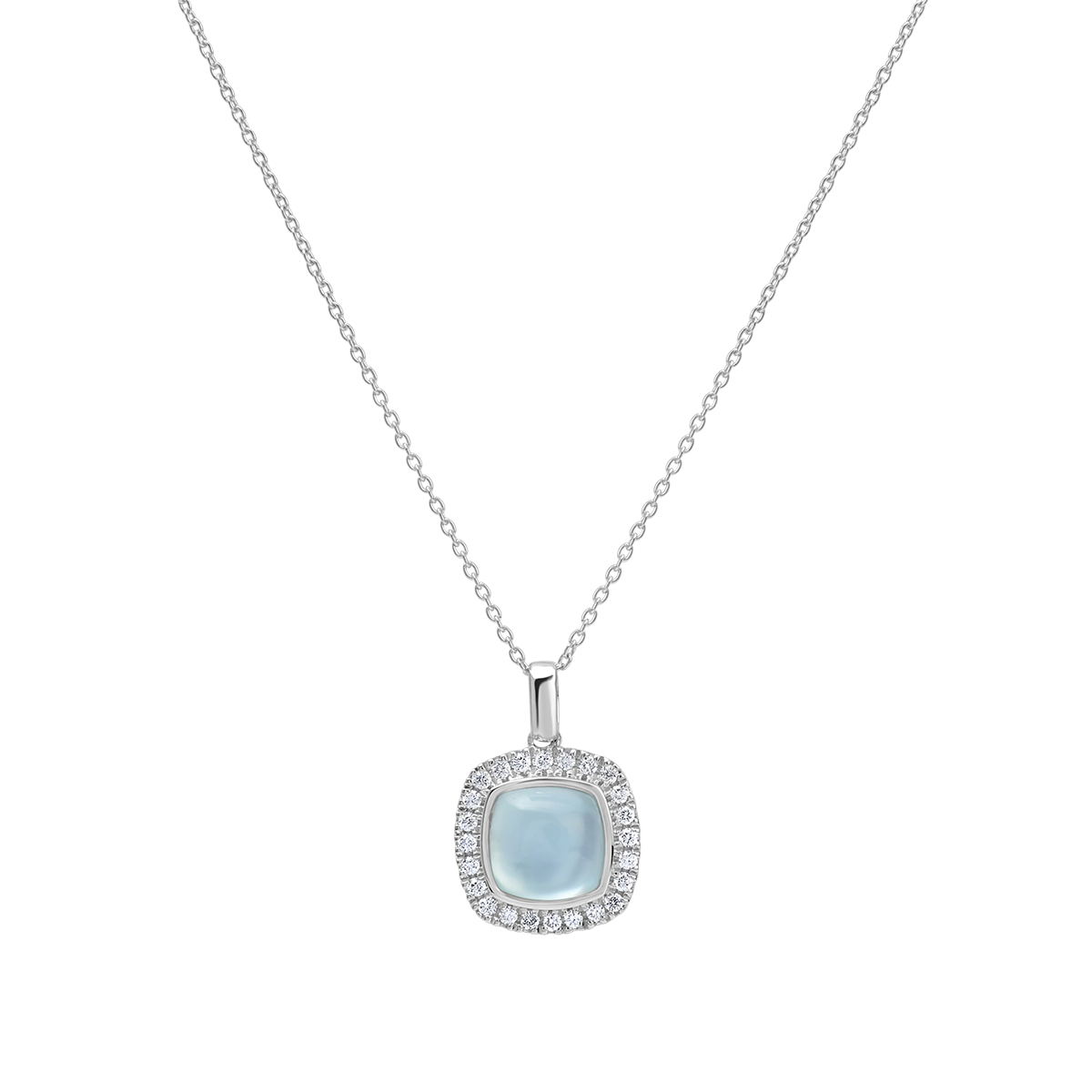 18 K White Gold Skybluetopaz
