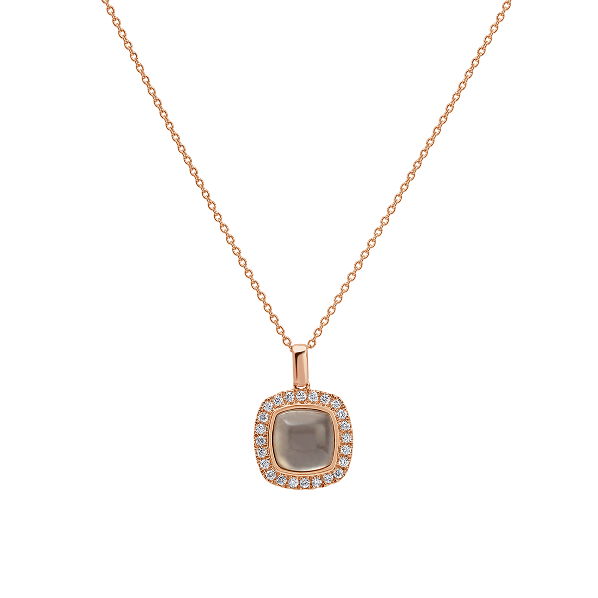 18 K Rose Gold SmoKyquartz