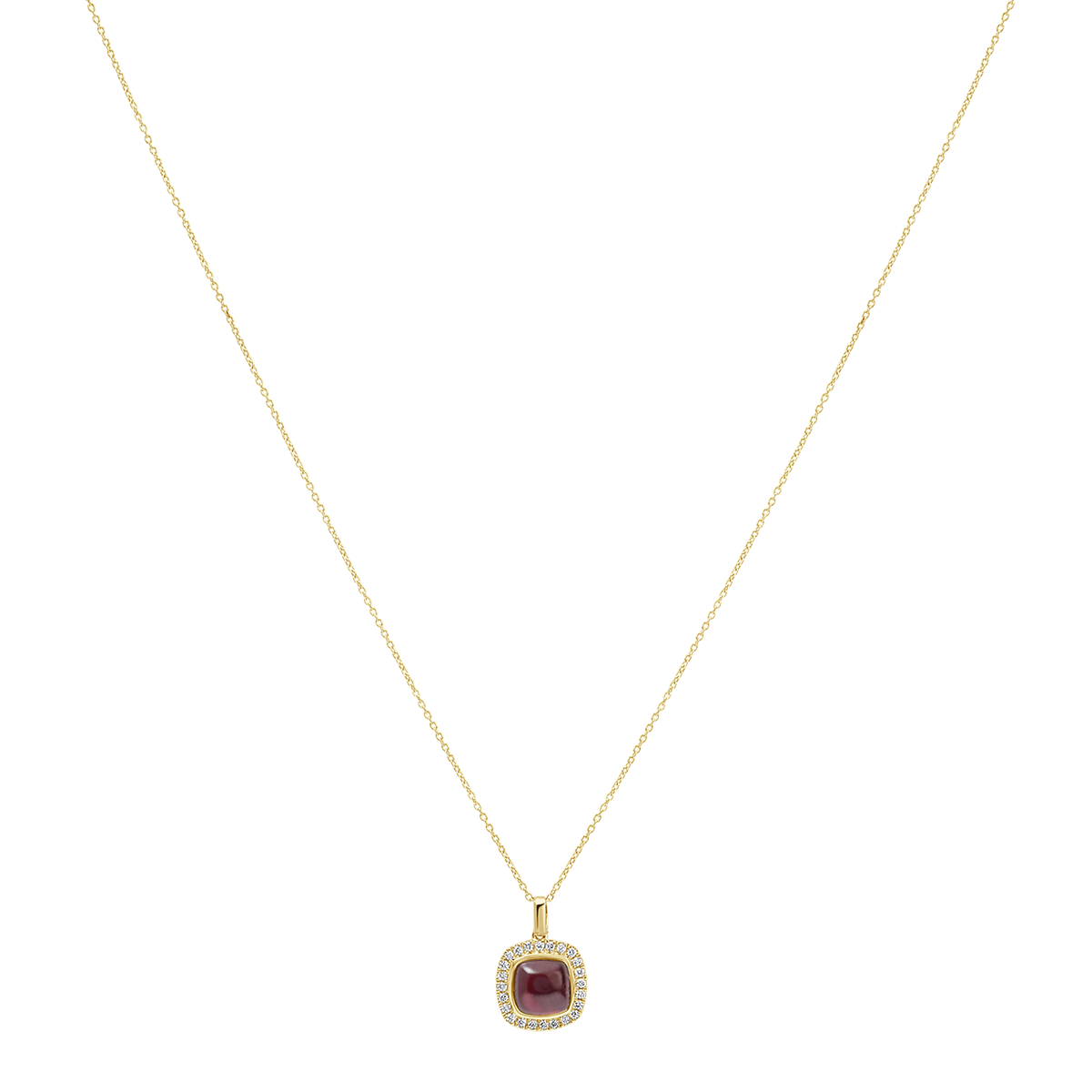 18 K Yellow Gold Garnet