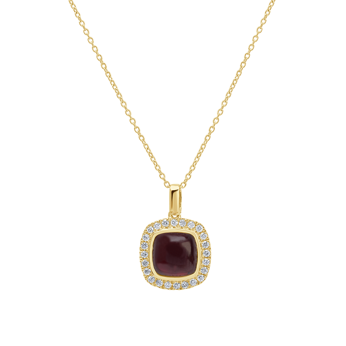 18 K Yellow Gold Garnet