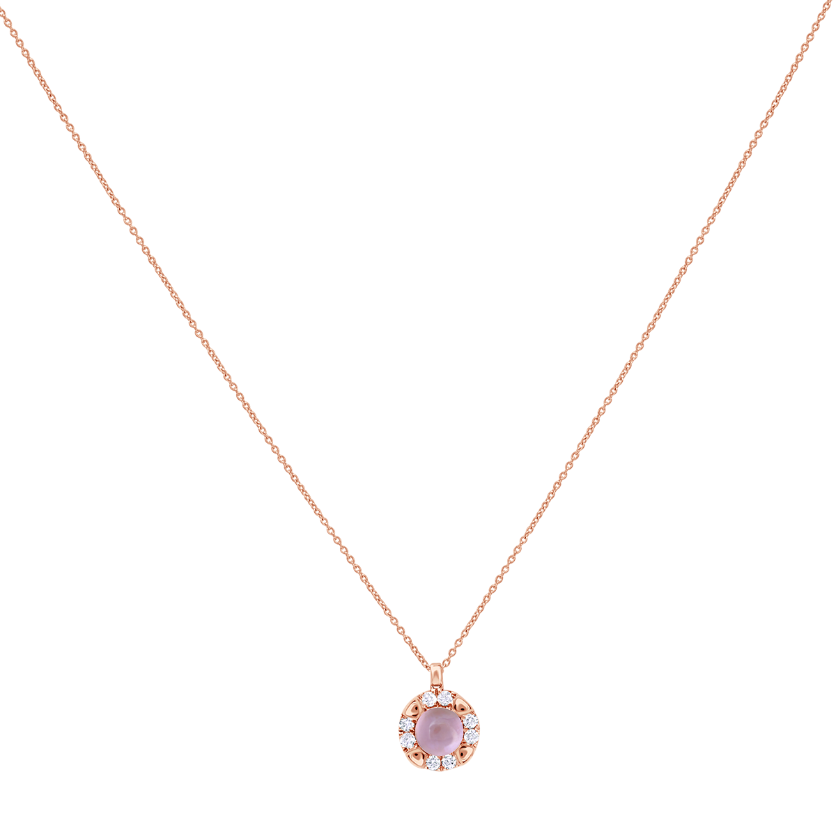 18 K Rose Gold Rosequartz