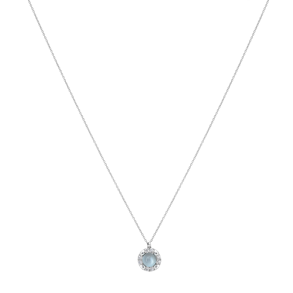 18 K White Gold Skybluetopaz