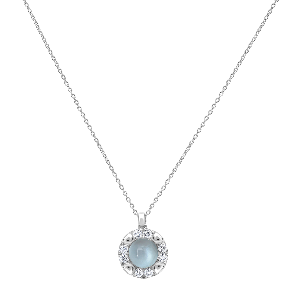 18 K White Gold Skybluetopaz