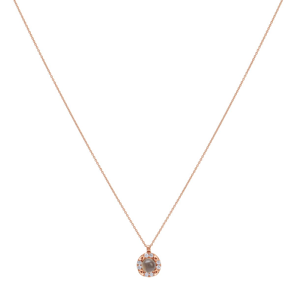 18 K Rose Gold SmoKyquartz