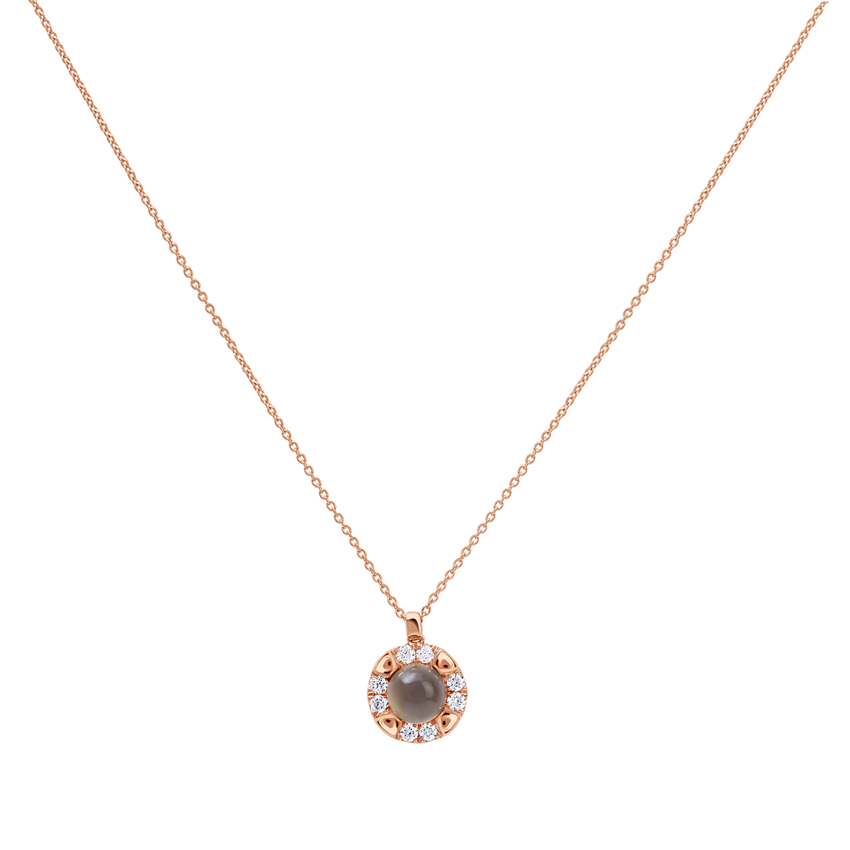 18 K Rose Gold SmoKyquartz