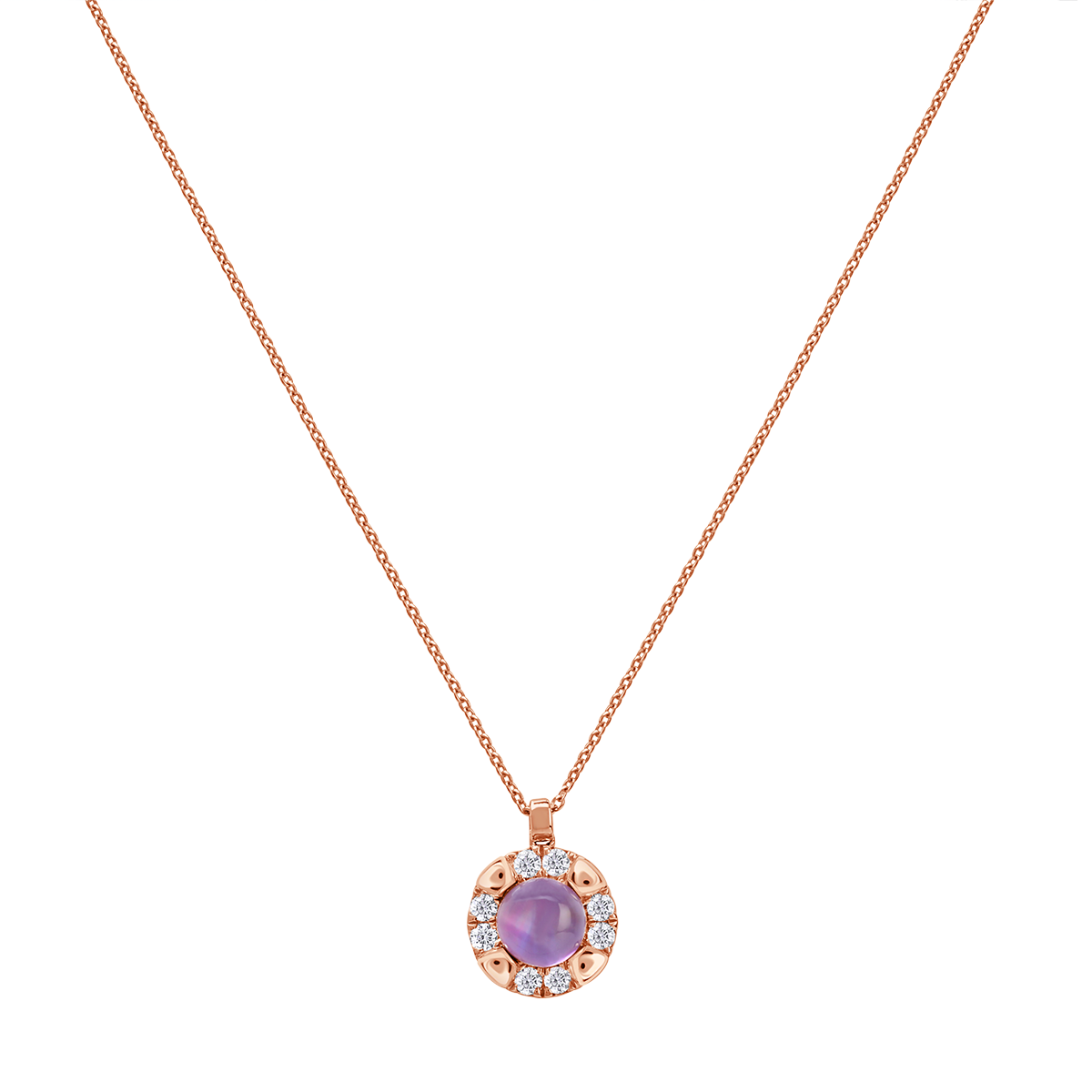 18 K Rose Gold Amethyst
