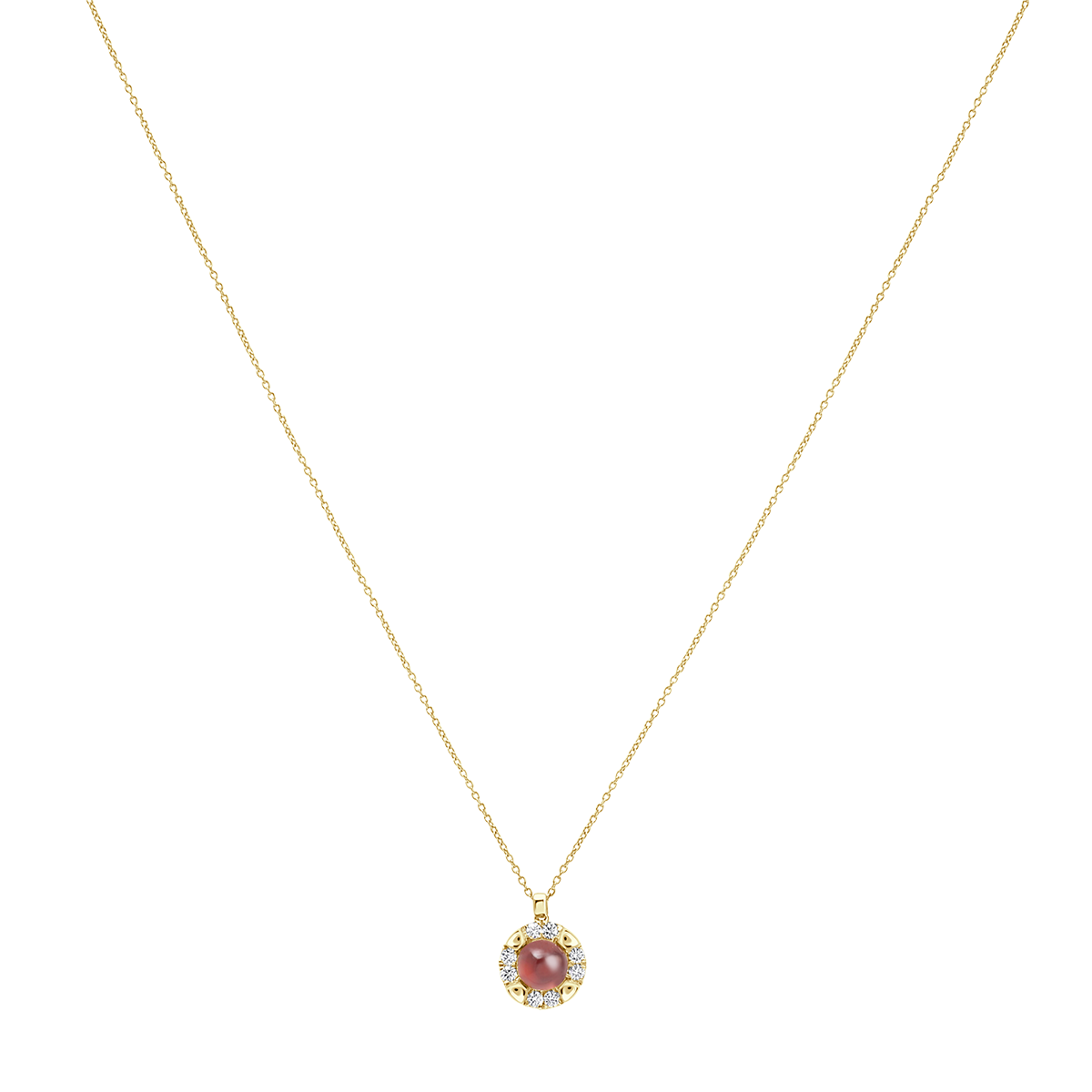 18 K Yellow Gold Garnet