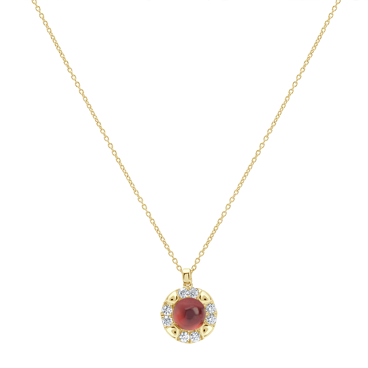 18 K Yellow Gold Garnet