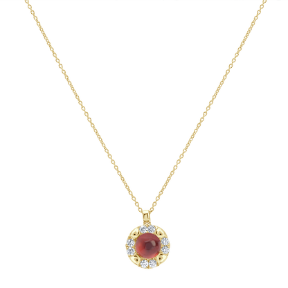 18 K Yellow Gold Garnet
