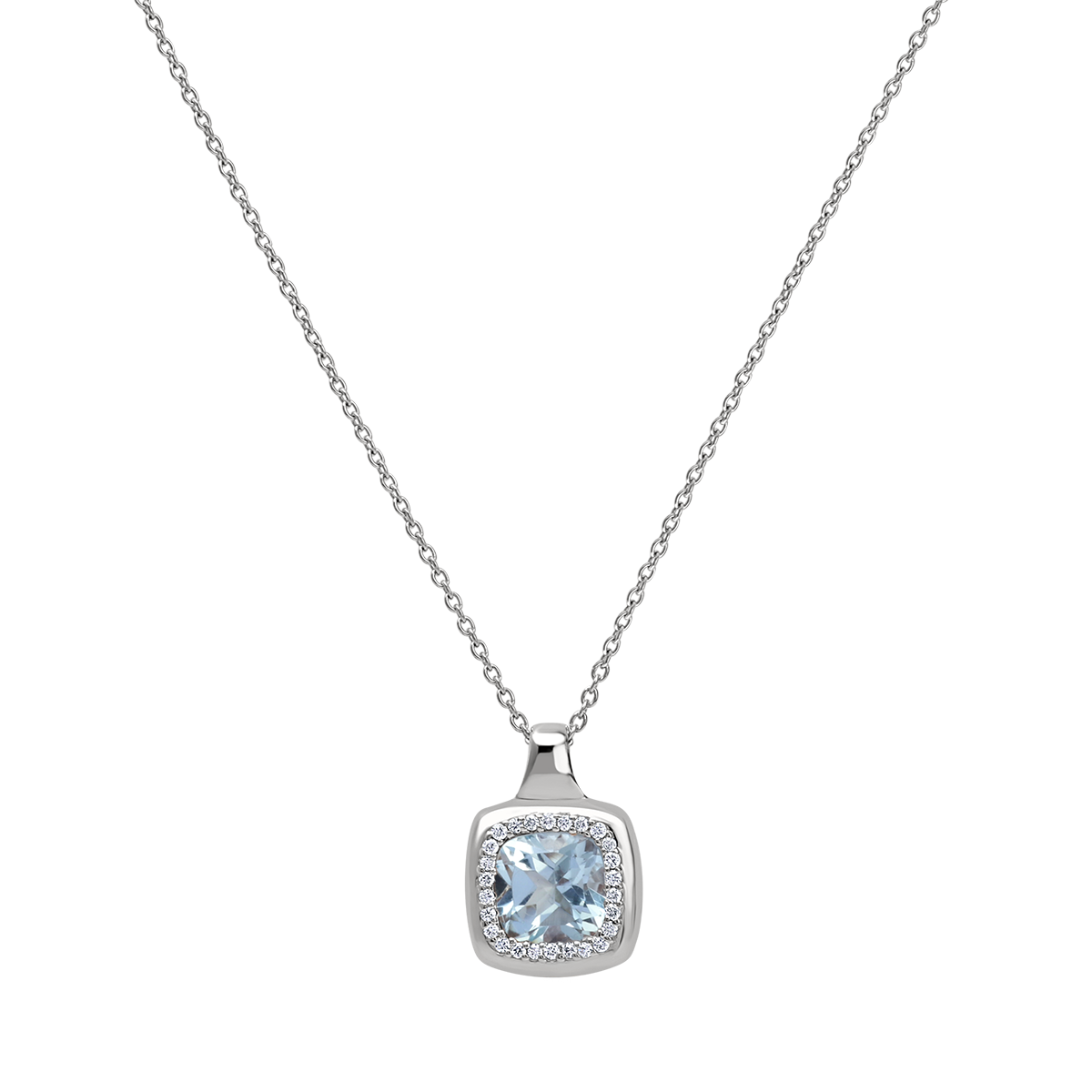 18 K White Gold Skybluetopaz
