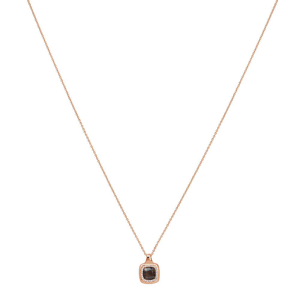 18 K Rose Gold SmoKyquartz