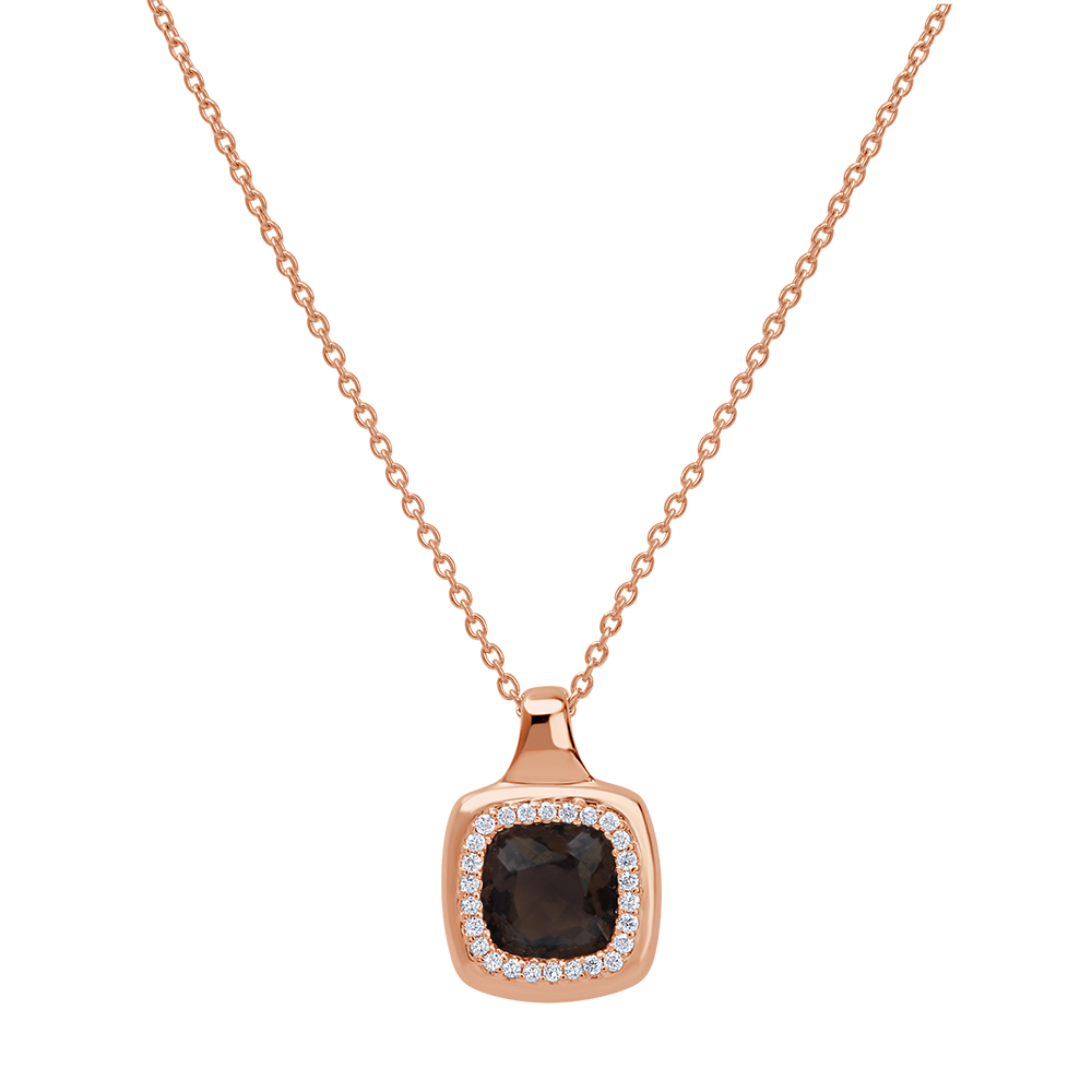 18 K Rose Gold SmoKyquartz