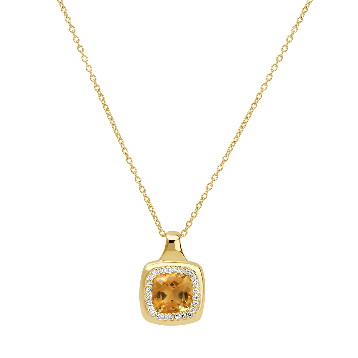 18 K Yellow Gold Citrine