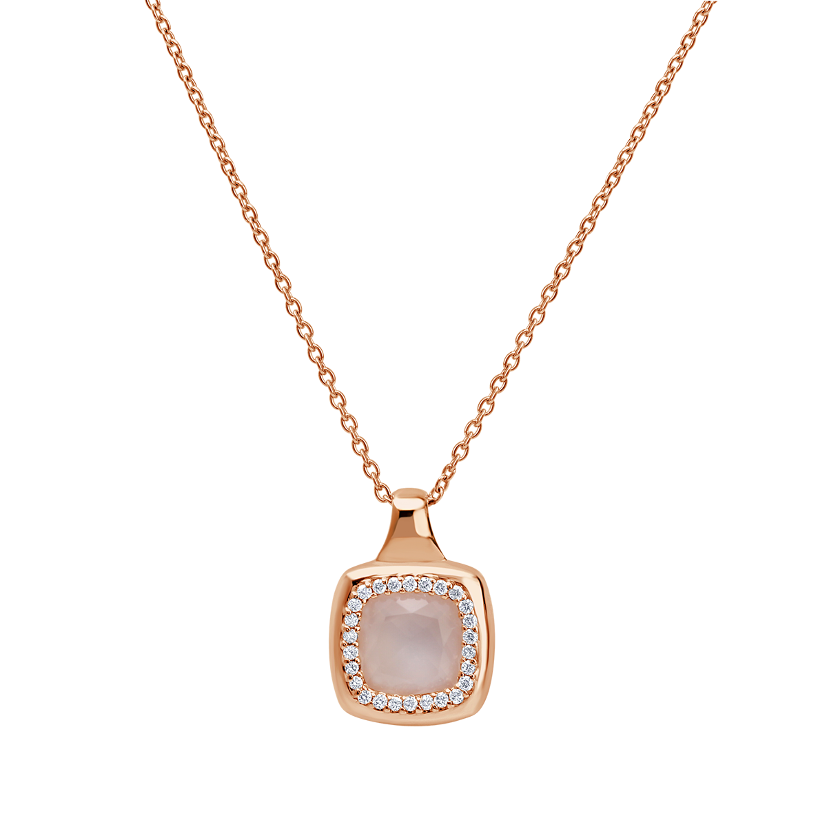 18 K Rose Gold Rosequartz
