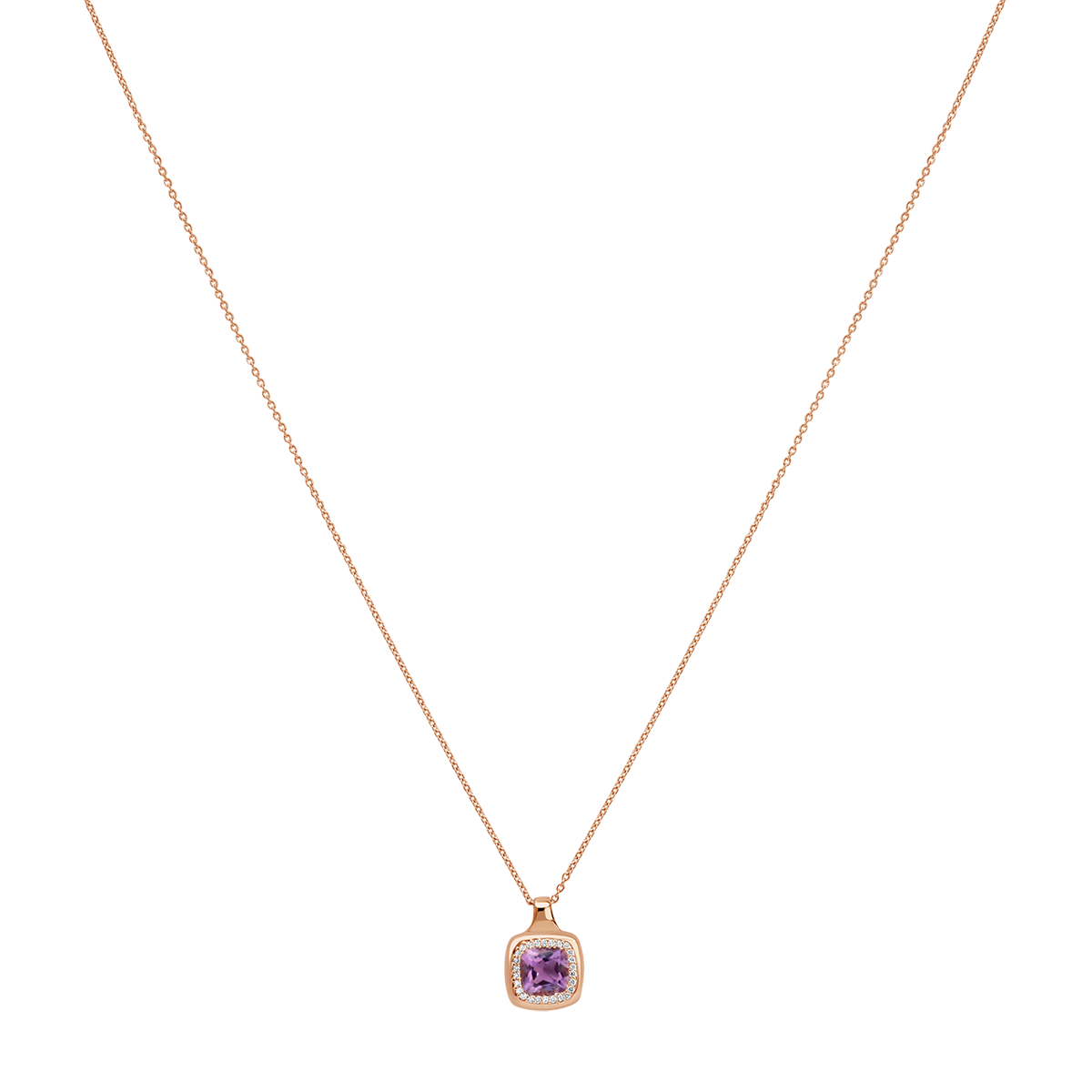 18 K Rose Gold Amethyst