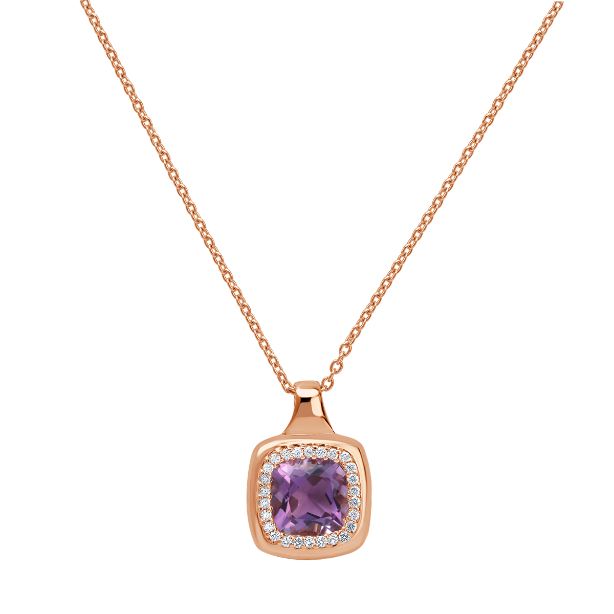 18 K Rose Gold Amethyst