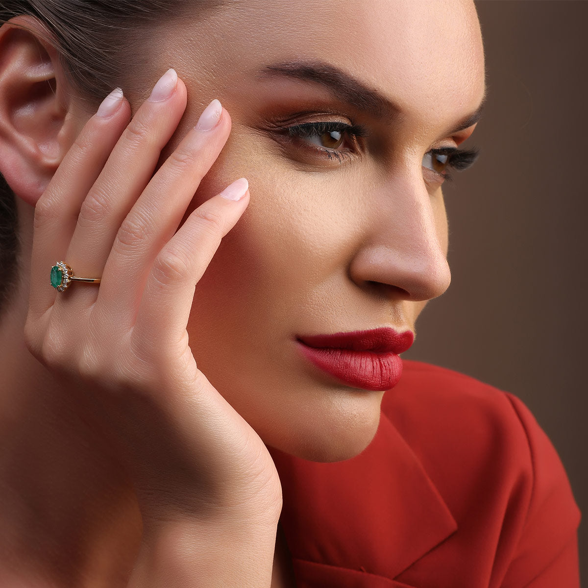 18 K Yellow Gold Emerald
