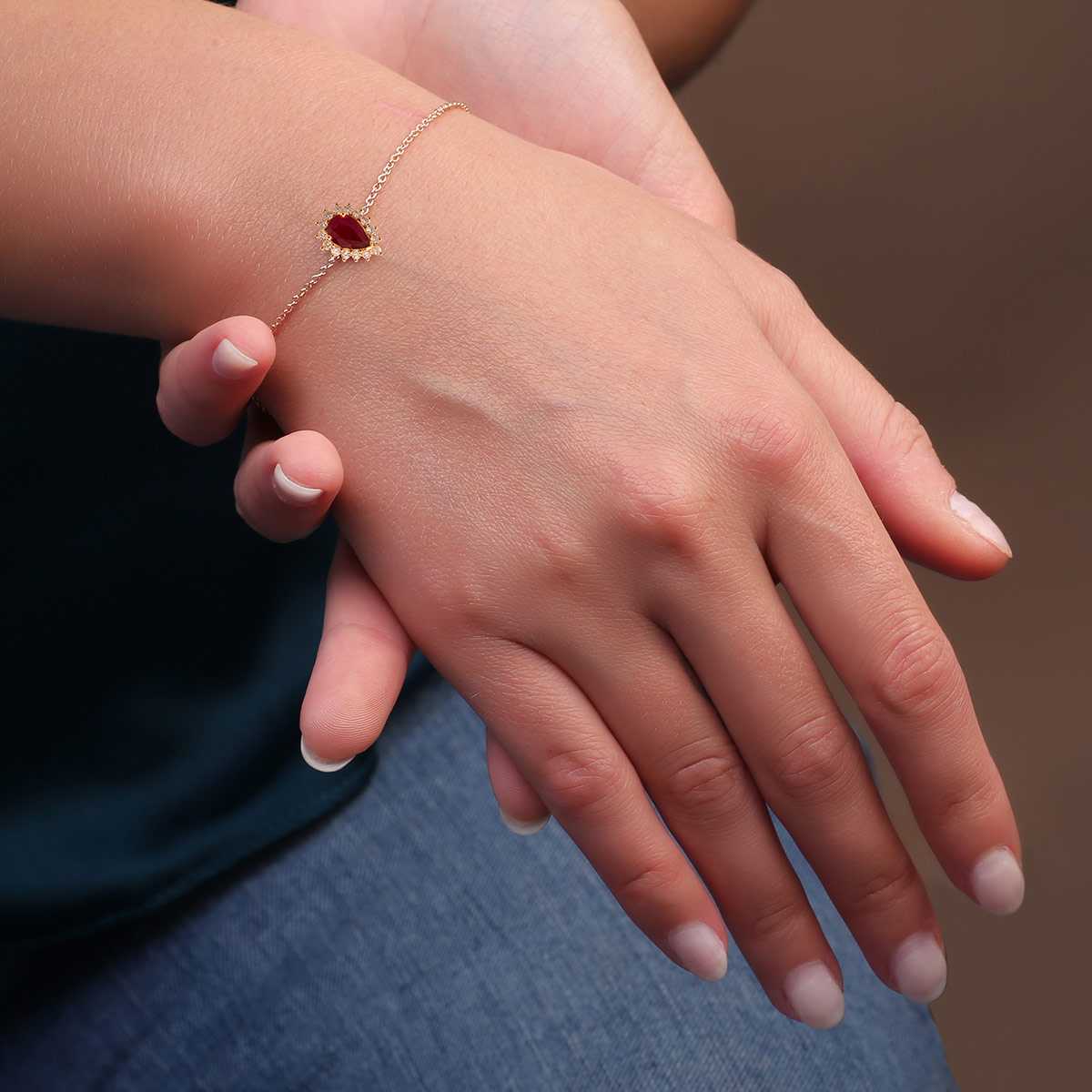 18 K Rose Gold Ruby