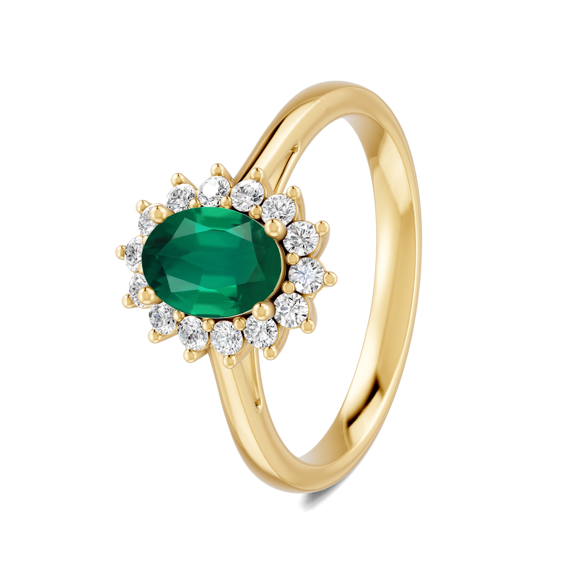 18 K Yellow Gold Emerald