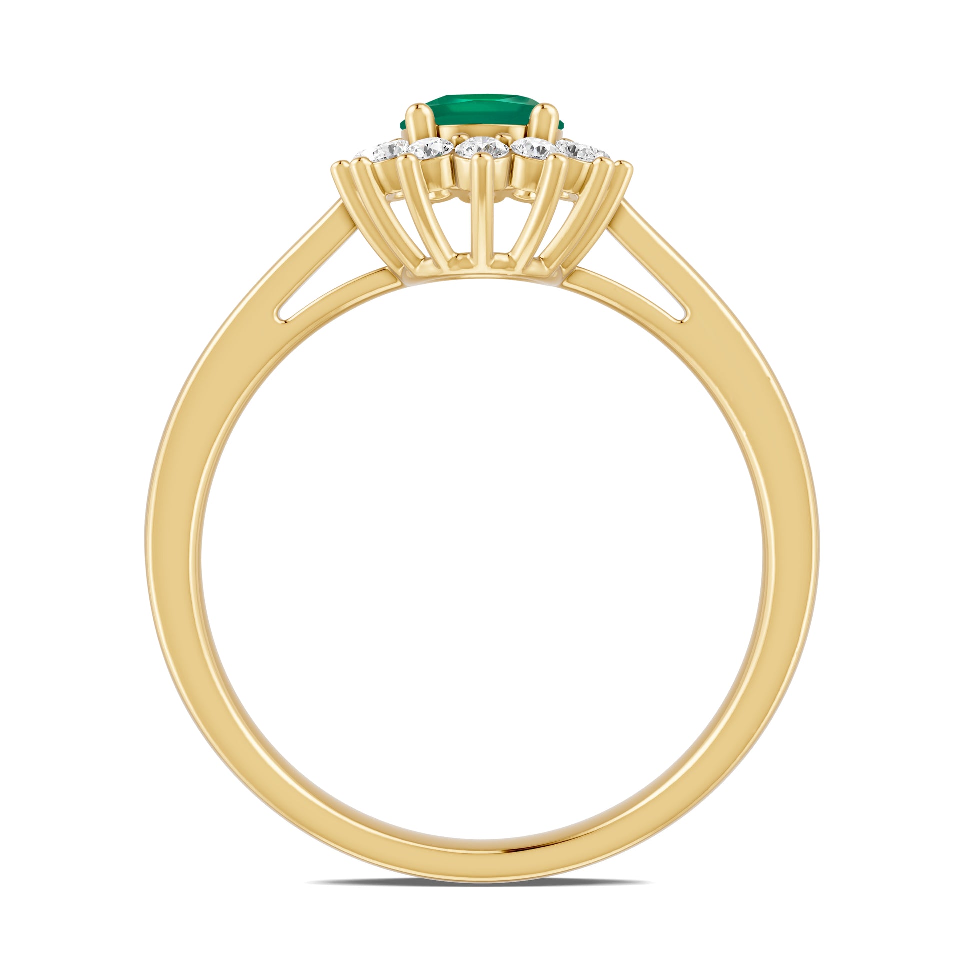 18 K Yellow Gold Emerald