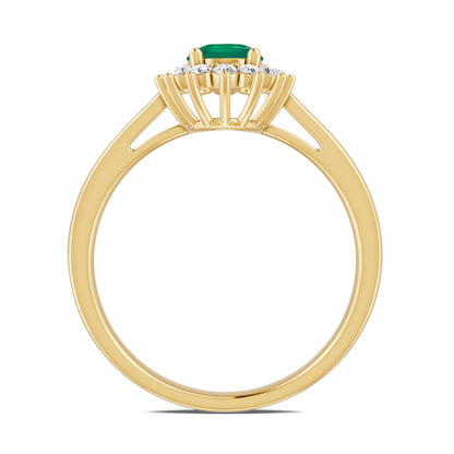 18 K Yellow Gold Emerald