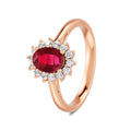 18 K Rose Gold Ruby