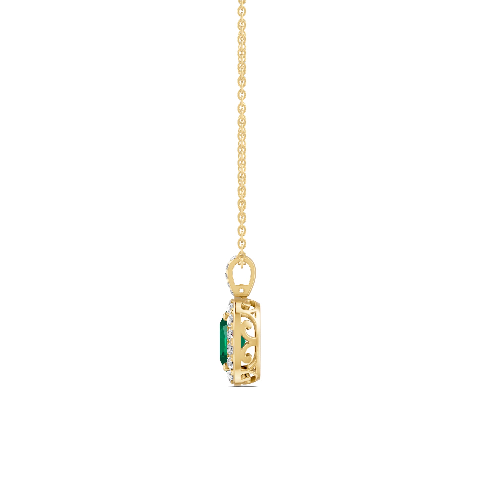 18 K Yellow Gold Emerald