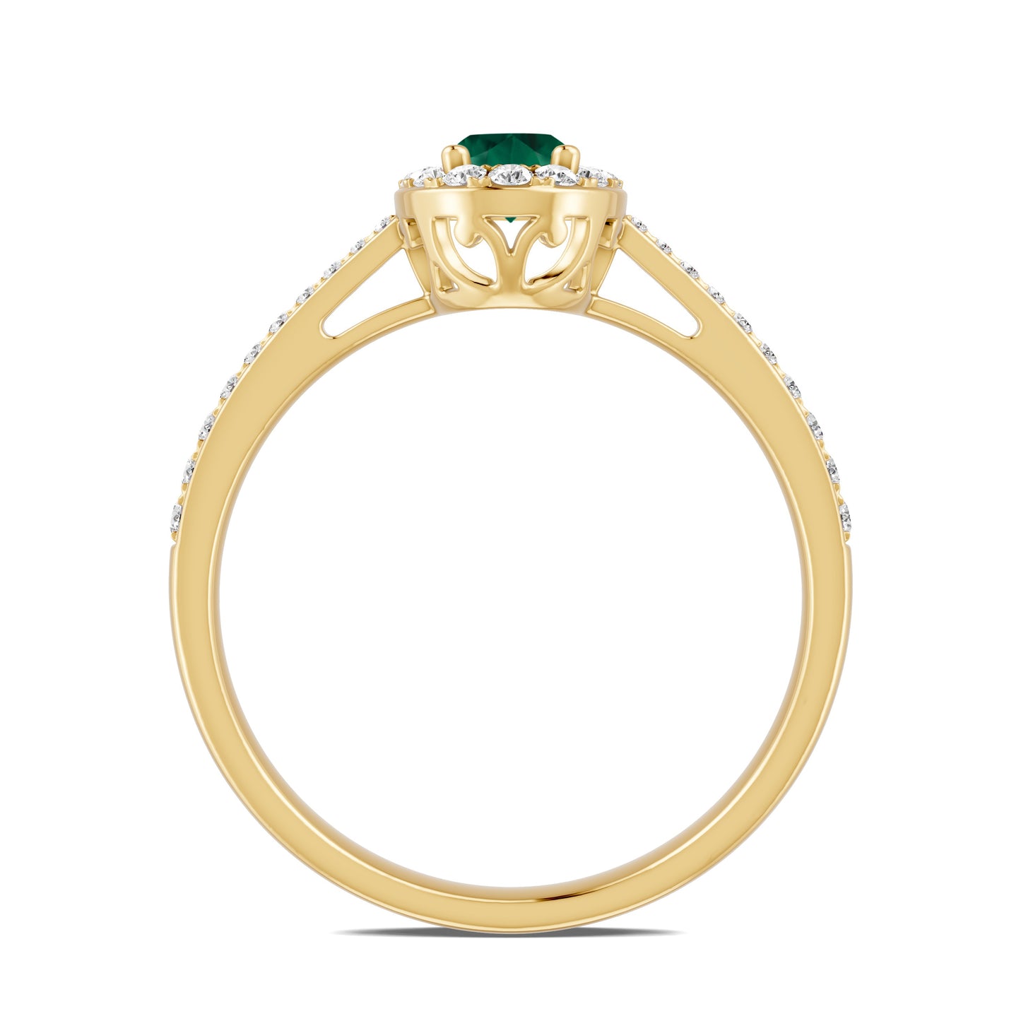 18 K Yellow Gold Emerald