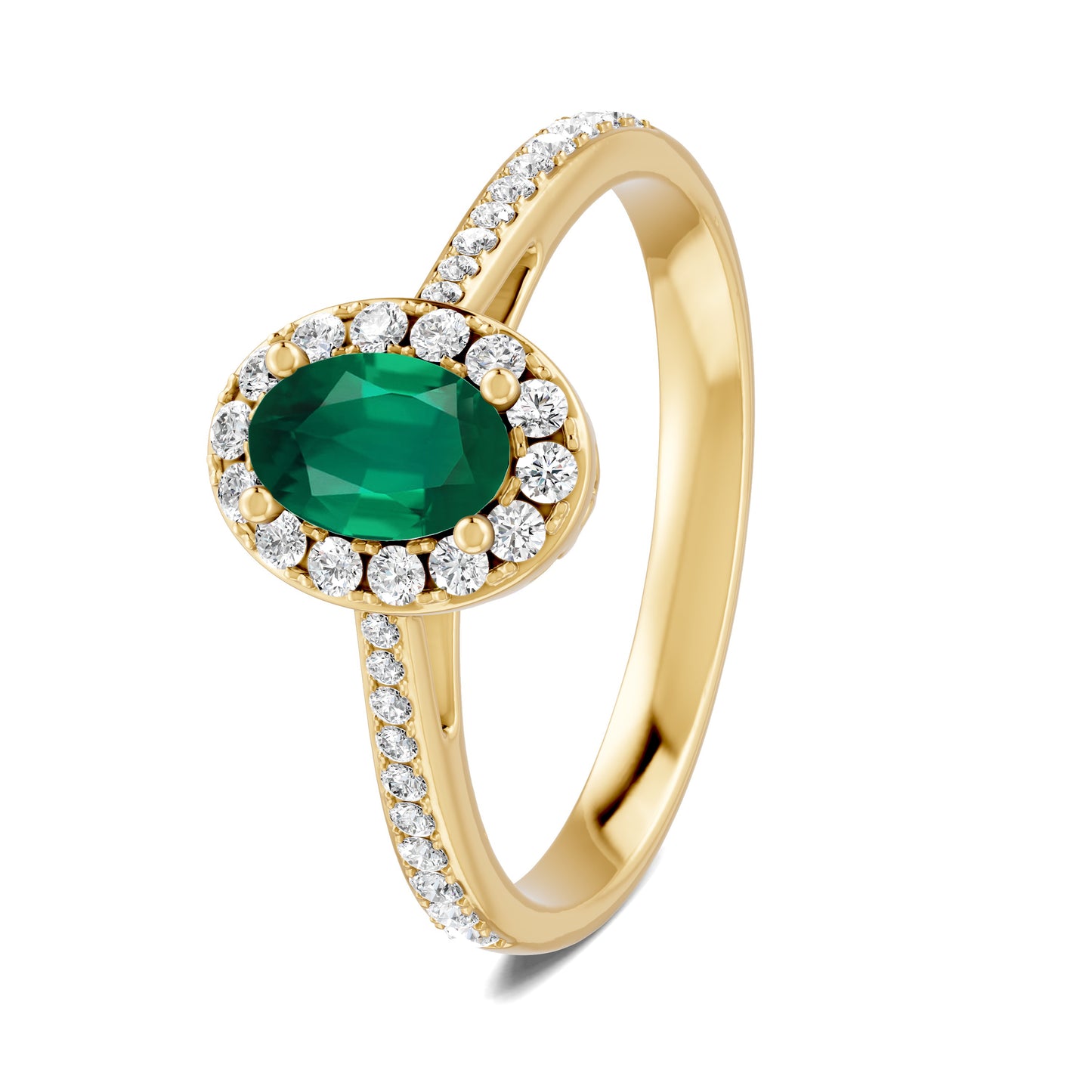 18 K Yellow Gold Emerald