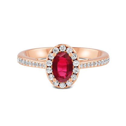 18 K Rose Gold Ruby