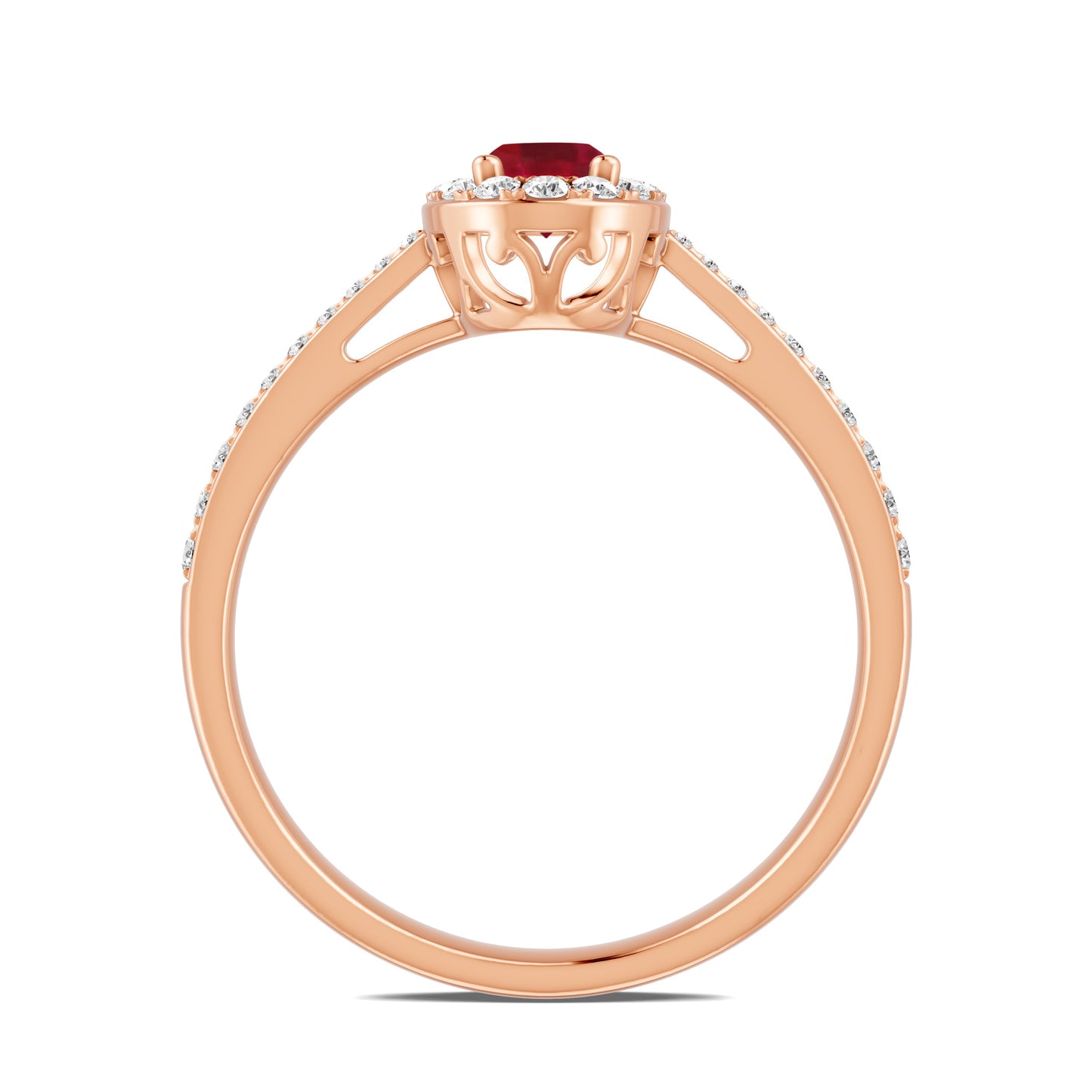 18 K Rose Gold Ruby