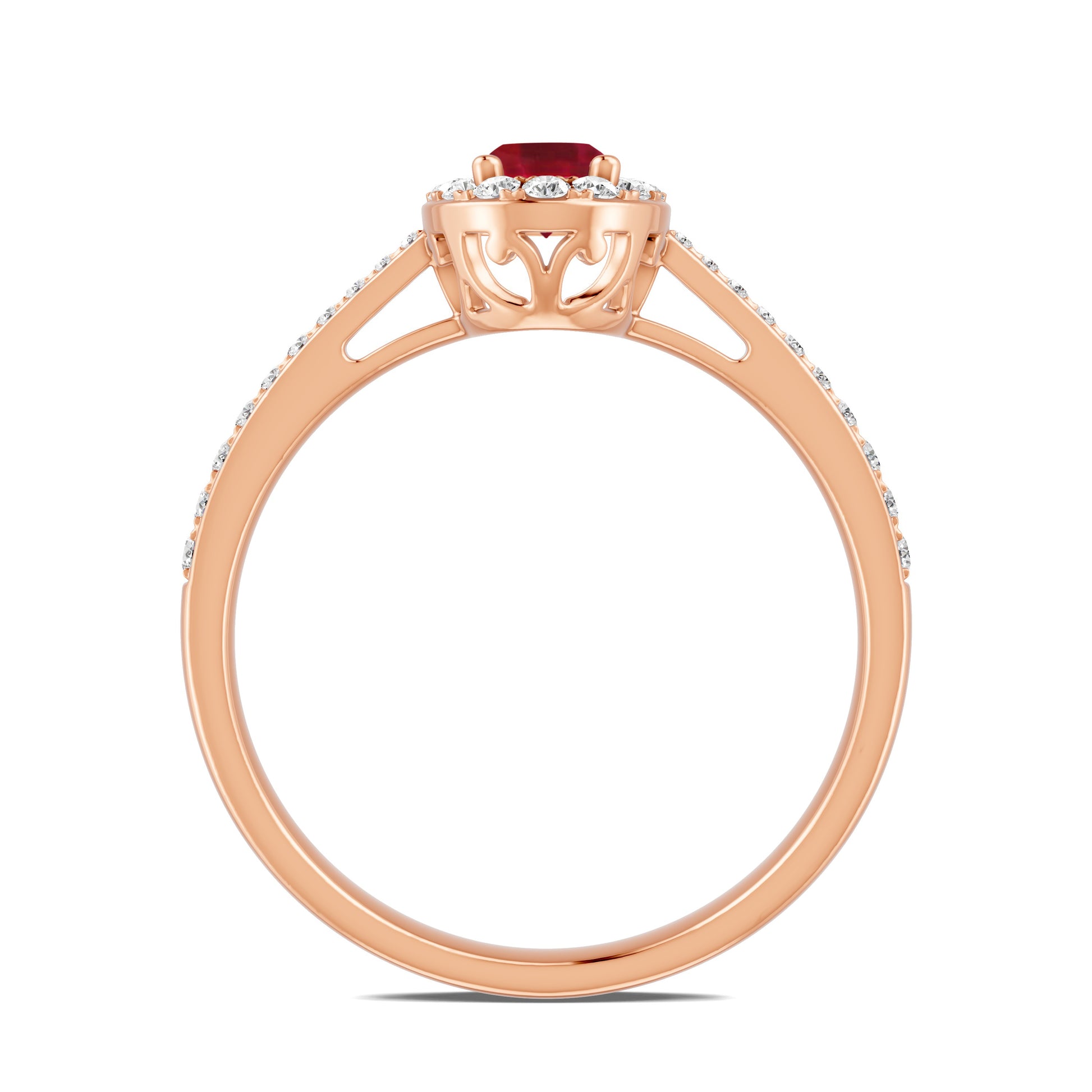 18 K Rose Gold Ruby