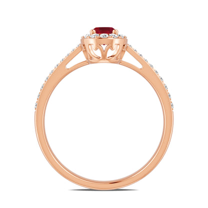 18 K Rose Gold Ruby