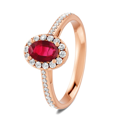 18 K Rose Gold Ruby