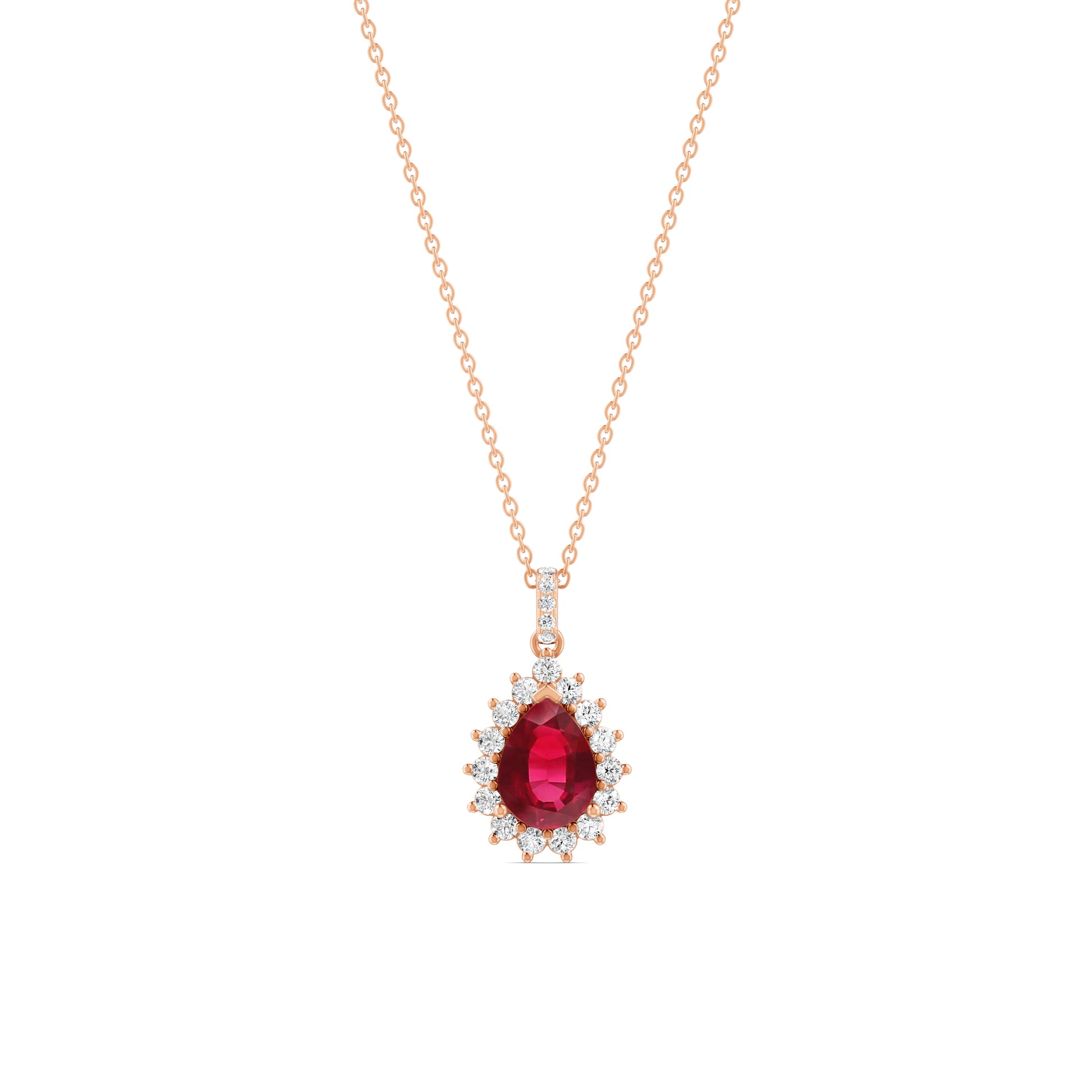 18 K Rose Gold Ruby