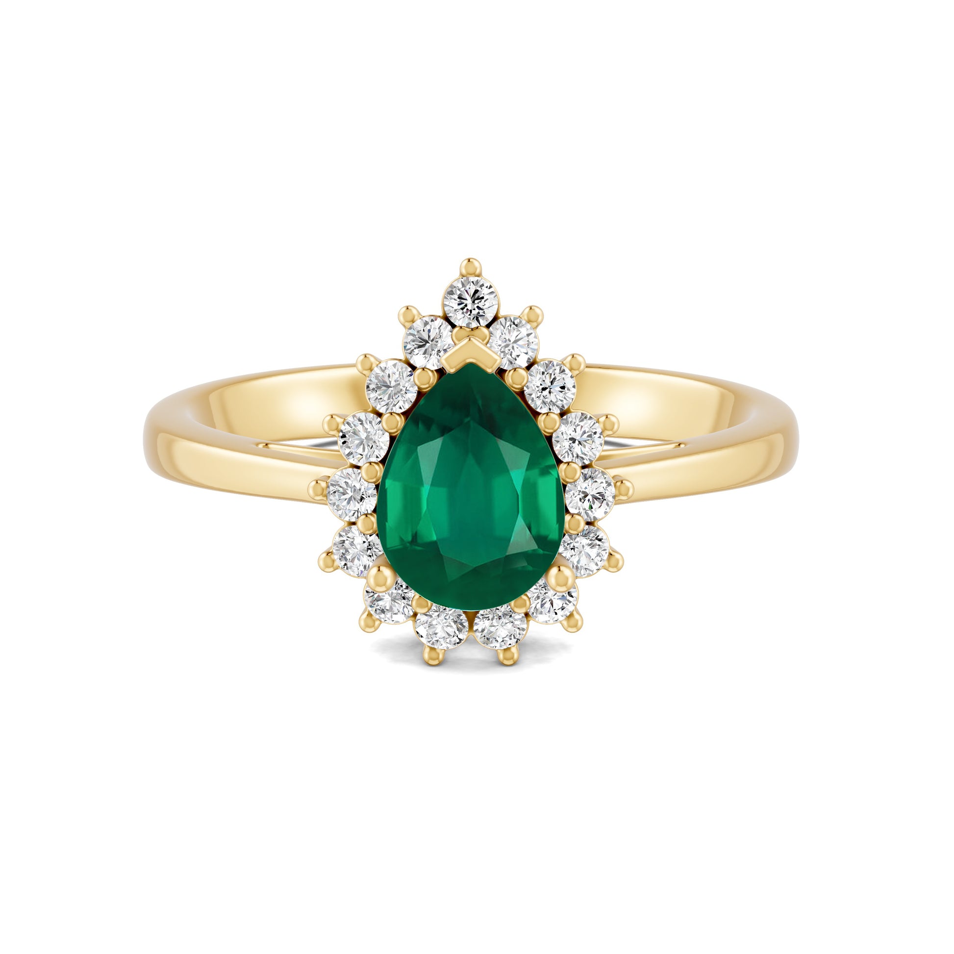 18 K Yellow Gold Emerald