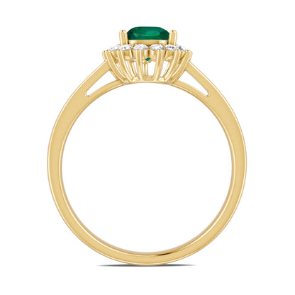 18 K Yellow Gold Emerald