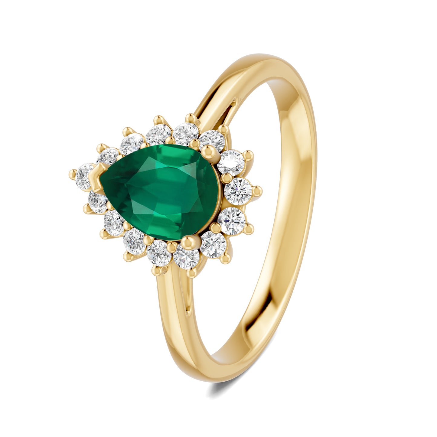 18 K Yellow Gold Emerald